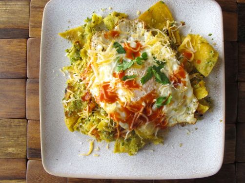 Chilaquiles Verdes with Roasted Tomatillo Salsa