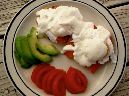 Eggs Benedict with Greek Yogurt Hollandaise Sauce