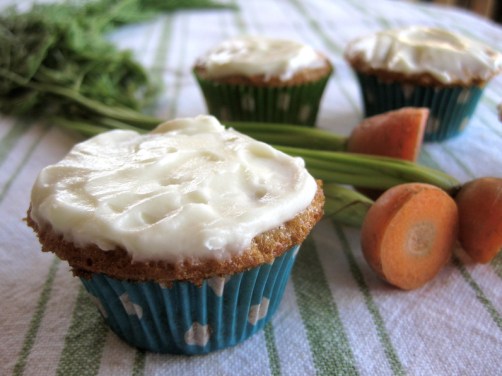Buttermilk Carrot Cake Cupcakes with Cream Cheese Frosting