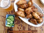 Soy Glazed Chicken Wings and Quick Tsukemono Pickles Soy Glazed Chicken Wings and Quick Tsukemono Pickles