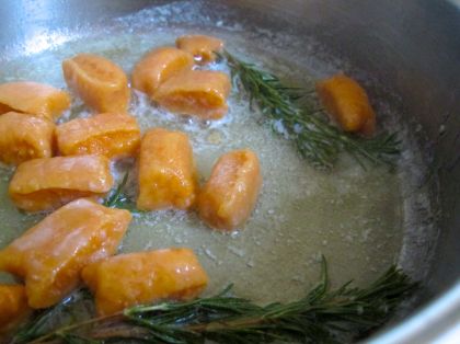Sweet Potato Gnocchi in Rosemary Butter