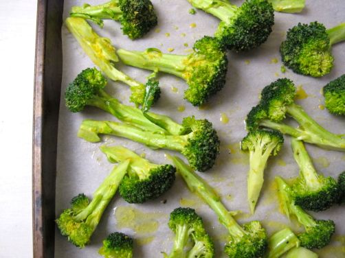 Lemon Roasted Broccoli with Pine Nuts