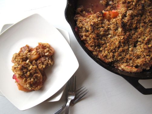 Skillet Cranberry Apple Crisp (Gluten-Free)