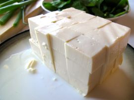 Sliced soft tofu for Hearty Miso Soup