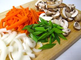 Ingredients for Jap Chae with Kimchi