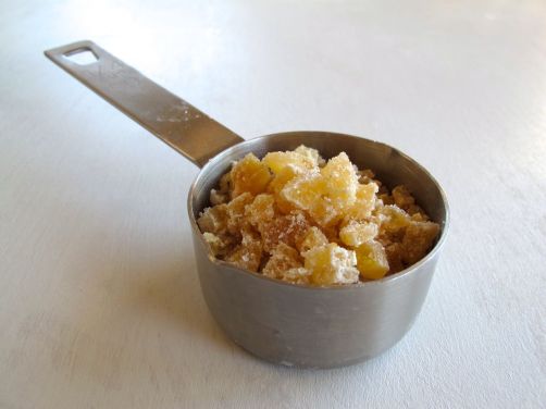 Crystallized ginger for Gingerbread Pancakes