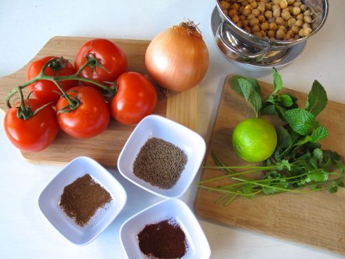 Chana Masala ingredients