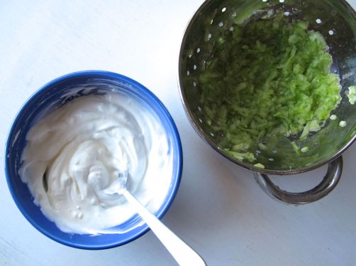 Cucumber and Yogurt for Tzatziki