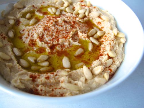 Hummus with Pine Nuts and Paprika