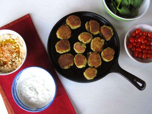 Homemade Hummus, Baked Falafel, and Tzatziki