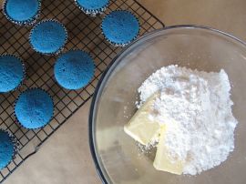 Blue Rose of Winterfell Rose Water Cupcakes