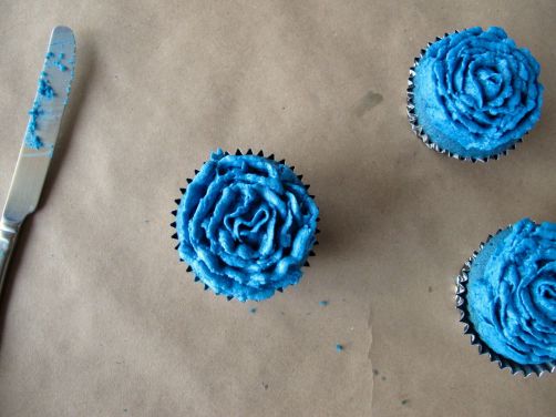 Blue Rose of Winterfell Rose Water Cupcakes