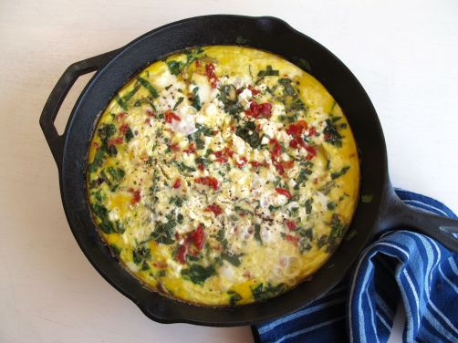 Just out of the oven: Mediterranean Frittata Just out of the oven: Mediterranean Frittata