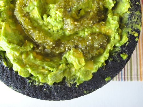 Guacamole with Roasted Tomatillo Salsa Guacamole with Roasted Tomatillo Salsa