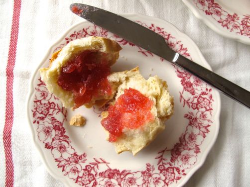 Epi Baguettes with Rhubarb Ginger Jam