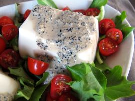 Japanese Tofu with Creamy Kurogoma (Black Sesame) Dressing