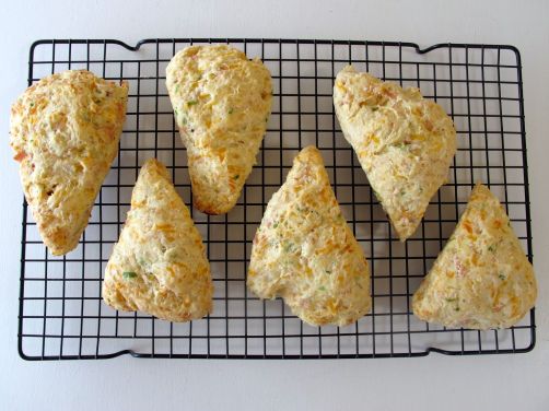 Peppered Turkey Scones with cheese and scallions