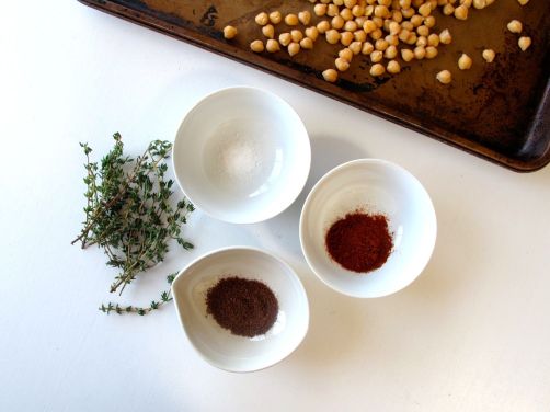 Paprika, thyme, sumac, and salt for Za'atar Roasted Chickpeas