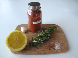 Ingredients for Paprika Gambas al Ajillo with rosemary and saffron