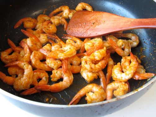 Making Paprika Gambas al Ajillo - Garlic Shrimp Tapas