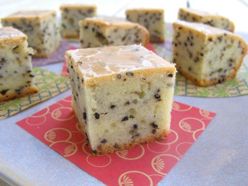 Black Sesame Mochi Cake