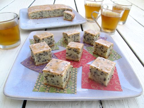 Black Sesame Mochi Cake