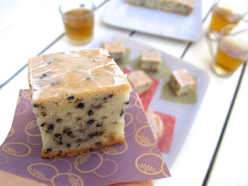 Black Sesame Mochi Cake Black Sesame Mochi Cake