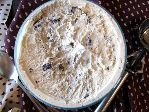 Cinnamon Coffee Ice Cream with chocolate stracciatella Cinnamon Coffee Ice Cream with chocolate stracciatella