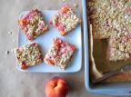 Peach Rhubarb Oatmeal Bars