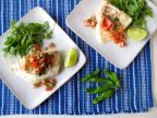Roasted Cod with Blistered Shishito Salsa