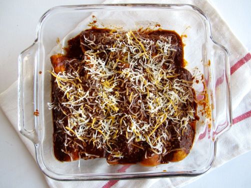 Making Mole Enchiladas