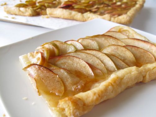 French Apple Tart with Brown Sugar Cinnamon Glaze