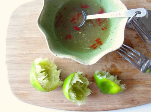 Making Nuoc Cham Sauce for Vietnamese Style Soba Noodle Salad (Bun Chay) Making Nuoc Cham Sauce for Vietnamese Style Soba Noodle Salad (Bun Chay)