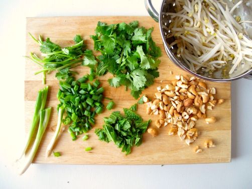 Ingredients for Vietnamese Style Soba (Bun Chay) with Baked Peanut Tofu Ingredients for Vietnamese Style Soba (Bun Chay) with Baked Peanut Tofu