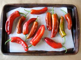 Roasting Peppers for Muhammara and Hummus