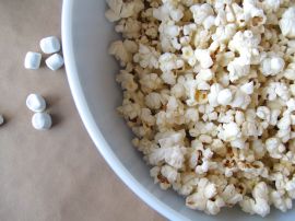 Stovetop-popped popcorn for Peanut Butter Popcorn Balls