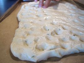 Making Pomegranate Rosemary Focaccia