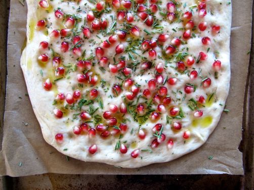 Pomegranate Rosemary Focaccia