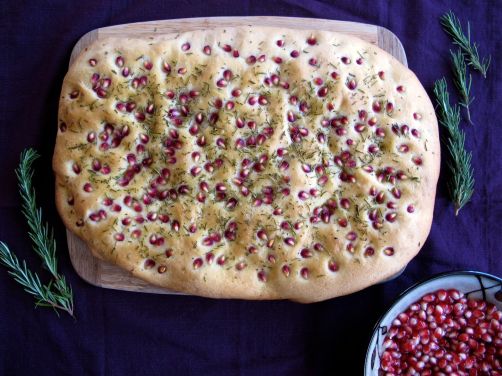 Pomegranate Rosemary Focaccia