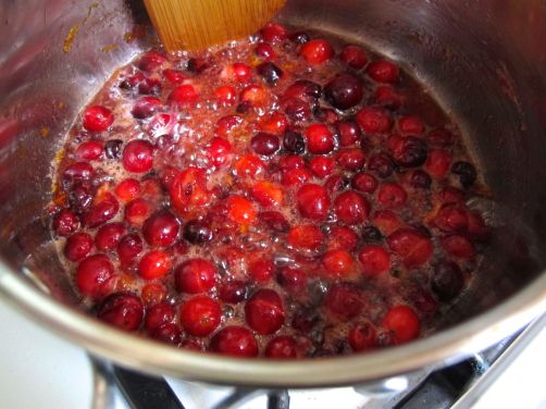 Making Cranberry Sauce for Cranberry Swirl Challah Making Cranberry Sauce for Cranberry Swirl Challah