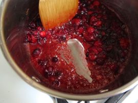 Making Cranberry Sauce for Cranberry Swirl Challah Making Cranberry Sauce for Cranberry Swirl Challah