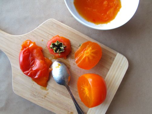 Ripe Hachiya Persimmons