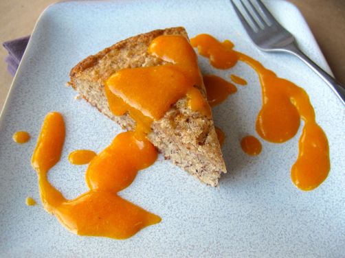Persimmon Hazelnut Cake with Persimmon Sauce