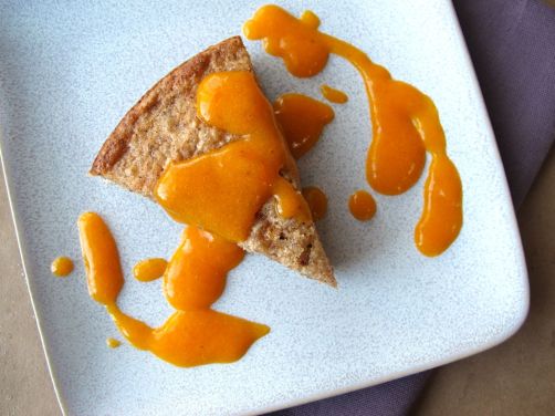 Persimmon Hazelnut Cake with Persimmon Sauce