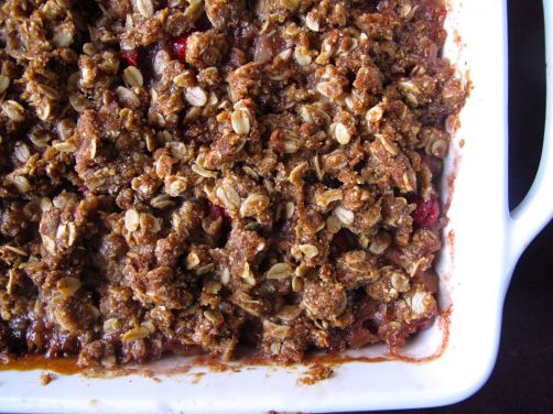 Pear Cranberry Crisp with cardamom (gluten-free)