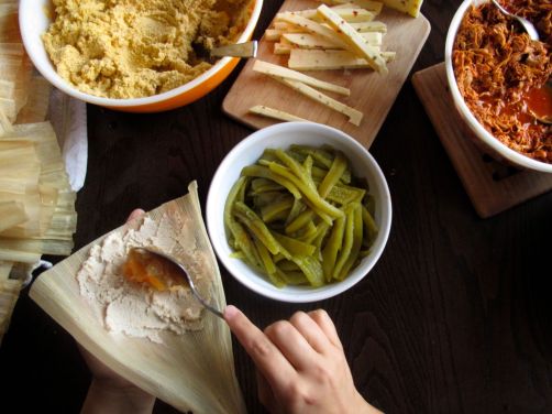 Making Cinnamon Apple Tamales