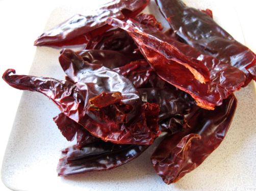 Guajillo and California chile peppers for Chicken Pozole