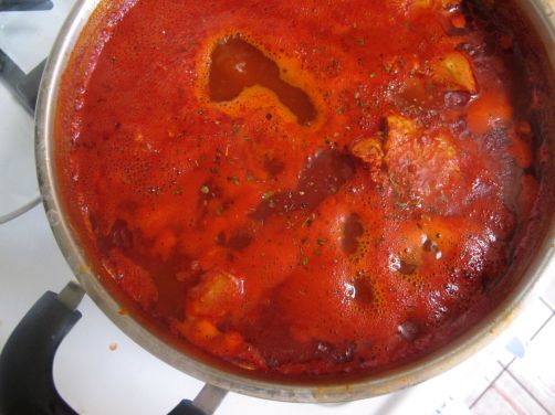 Simmering Chicken Pozole