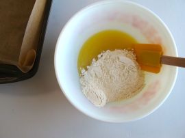 Making the crust for Raspberry Blood Orange Bars Making the crust for Raspberry Blood Orange Bars