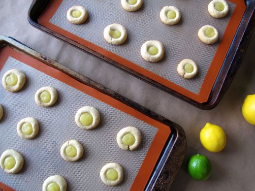 Lemon Lime Thumbprint Cookies